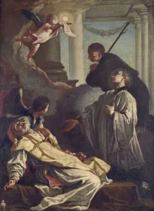 The Death of St Andrew Avellino (oil on canvas) The Death of St Andrew Avellino (oil on canvas)