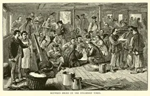 Between decks on the steamship Tokio (engraving) Between decks on the steamship Tokio (engraving)
