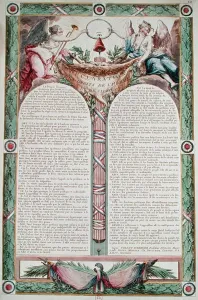Declaration of the Rights of Man, 1793 (coloured engraving) Declaration of the Rights of Man, 1793 (coloured engraving)