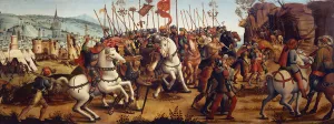 The Defeat of Athens by Minos, King of Crete, from the Story of Theseus (oil on panel) The Defeat of Athens by Minos, King of Crete, from the Story of Theseus (oil on panel)