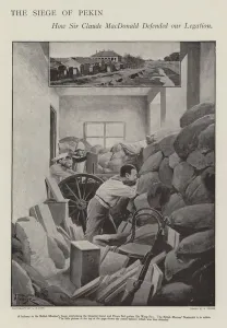 The defence of the besieged British Legation in Peking during the Boxer Rebellion (litho) The defence of the besieged British Legation in Peking during the Boxer Rebellion (litho)