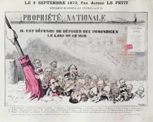 Defense de deposer des immondices le long de ce mur, caricature of Second Defense de deposer des immondices le long de ce mur, caricature of Second