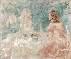 Dejeuner Intime, (oil on canvas)