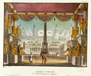 A delicious place: view from the interior of a temple with statues A delicious place: view from the interior of a temple with statues