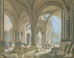 Demolition of the Church of Saint-Jean-en-Greve, c.1800 (gouache on paper) Demolition of the Church of Saint-Jean-en-Greve, c.1800 (gouache on paper)