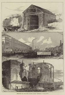 Broad Street Gallery: Demolitions for the Great Eastern Railway Extension to Broad-Street (engraving)