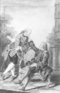 Denis Diderot (1713-84) and Melchior, baron de Grimm (1723-1807) (pencil on paper) Denis Diderot (1713-84) and Melchior, baron de Grimm (1723-1807) (pencil on paper)