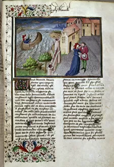 Translation Collection: The depart Page taken from a manuscript in French from the 'Decameron'by Giovanni Boccaccio dit Jean