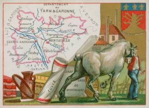 Department of Tarn et Garonne in the southwest of France (chromolitho)