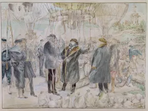 The Departure of Leon Michel Gambetta (1838-82) in the Balloon L'Armand-Barbes' The Departure of Leon Michel Gambetta (1838-82) in the Balloon L'Armand-Barbes'