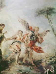 The Departure of Tobias and the Angel, detail of Tobias and the Angel, 1752 The Departure of Tobias and the Angel, detail of Tobias and the Angel, 1752