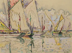Departure of tuna boats at Groix (w/c on paper) Departure of tuna boats at Groix (w/c on paper)