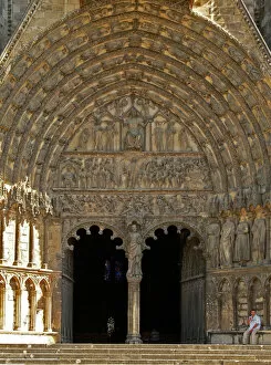 Images Dated 24th June 2012: Depicting the central door in the west facade