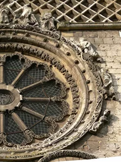 Images Dated 24th June 2012: Depicting the Wheel of Fortune on the north facade