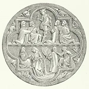 A depiction of Courtly Love in the Provence region of France (engraving) A depiction of Courtly Love in the Provence region of France (engraving)