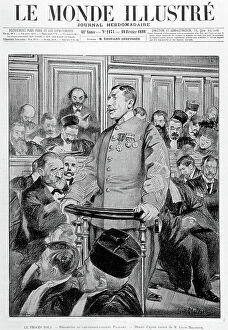 France Francais Francaise Francaises Gallery: Deposition of Lieutenant-Colonel Georges Picquart (1854-1914) at the Proces of Emile Zola - in "