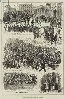 Langham Gallery: The Derby Day, from the Langham to Epsom (engraving)
