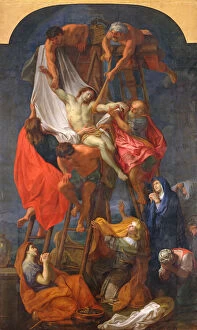 Joseph Of Arimathaea Gallery: Descent from the Cross, c.1680 (oil on canvas)