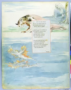 Design 10 for Ode on the Death of a Favourite Cat from The Poems of Thomas Gray' Design 10 for Ode on the Death of a Favourite Cat from The Poems of Thomas Gray'