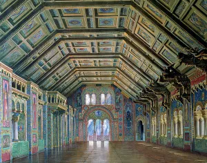 Design for great hall of Mastersingers of Nuremberg, in royal castle of Neuschwanstein Design for great hall of Mastersingers of Nuremberg, in royal castle of Neuschwanstein