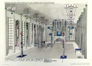 Design for a Music Room with panels by Margaret Macdonald Mackintosh (1865-1933 Design for a Music Room with panels by Margaret Macdonald Mackintosh (1865-1933