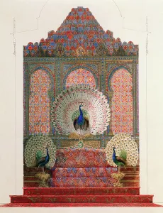 Design for Peacock Throne of Moorish cloister in royal castle of Ludwig II in Linderhof Design for Peacock Throne of Moorish cloister in royal castle of Ludwig II in Linderhof