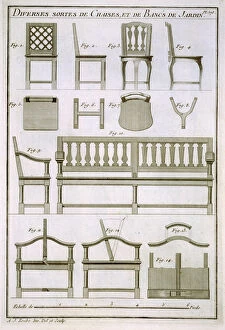 Designs for wooden chairs and benches for the garden, from L'