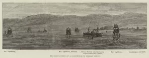 The Destruction of a Lighthouse in Belfast Lough (engraving)