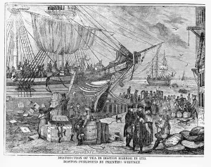 Destruction of Tea in Boston Harbour in 1773 (engraving) Destruction of Tea in Boston Harbour in 1773 (engraving)