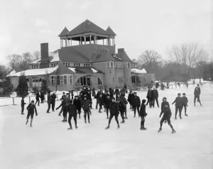 Detroit, Michigan, skating at Belle Isle, c.1890-1910 (b/w photo) Detroit, Michigan, skating at Belle Isle, c.1890-1910 (b/w photo)