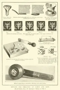 Devices for cheating at cards and dice (engraving) Devices for cheating at cards and dice (engraving)