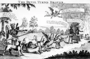 The Devil turnd Drover, published by William Tringham, 1756 (etching) The Devil turnd Drover, published by William Tringham, 1756 (etching)