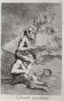 The Devout Profession, plate 70 of Los caprichos, 1799 (etching) (see also 175022)