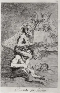 The Devout Profession, plate 70 of Los caprichos, 1799 (etching) (see also 175022) The Devout Profession, plate 70 of Los caprichos, 1799 (etching) (see also 175022)