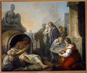 Diogene breaking his ecular Diogene of Sinope called the Cynic (413-327 BC) Diogene breaking his ecular Diogene of Sinope called the Cynic (413-327 BC)