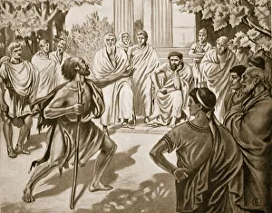 Diogenes and Plato, illustration from Hutchinson's History of the Nations Diogenes and Plato, illustration from Hutchinson's History of the Nations