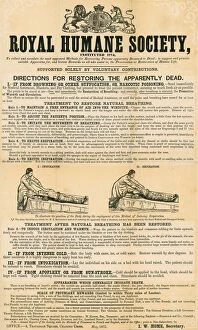 Drowning Gallery: Directions for restoring the apparently dead; issued by the Royal Humane Society