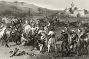 Disarming the 11th Irregular Cavalry at Berhampore in 1857, from The History Disarming the 11th Irregular Cavalry at Berhampore in 1857, from The History