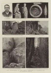 The Discoveries at the Great Zimbabwe in Mashonaland (engraving) The Discoveries at the Great Zimbabwe in Mashonaland (engraving)