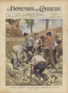 The Discovery Of A Treasure Made At Random By Some Farmers In Casaleone, In The Lower Agro Veronese (Colour Litho) The Discovery Of A Treasure Made At Random By Some Farmers In Casaleone, In The Lower Agro Veronese (Colour Litho)