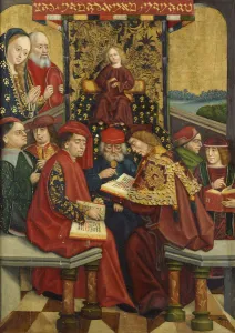 Dispute with the Doctors, from the Dome Altar, 1499 (tempera on panel) Dispute with the Doctors, from the Dome Altar, 1499 (tempera on panel)