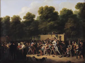 The Distribution of Food and Wine on the Champs-Elysees, 1822 (oil on canvas) The Distribution of Food and Wine on the Champs-Elysees, 1822 (oil on canvas)