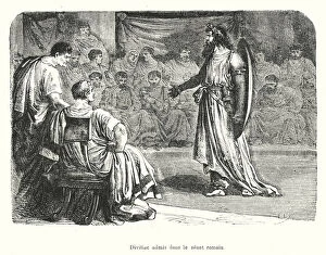 Divitiac admis dans le senat romain (engraving)