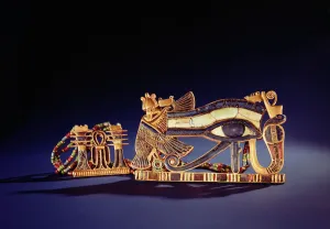 Djed pillar pectoral and wedjet eye pectoral, from the Tomb of Tutankhamun (c Djed pillar pectoral and wedjet eye pectoral, from the Tomb of Tutankhamun (c