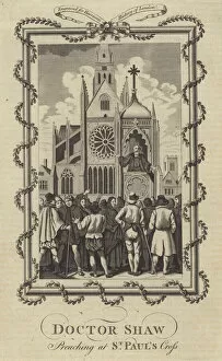 Doctor Shaw Preaching at St Paul's Cross (engraving)
