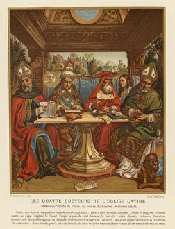 The Four Doctors of the Catholic Church, 1516 (chromolitho) The Four Doctors of the Catholic Church, 1516 (chromolitho)