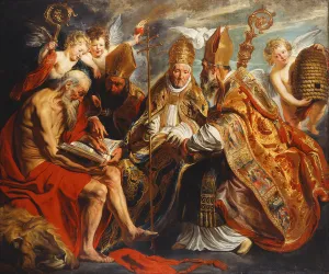 Legs Crossed At Knee Gallery: The Four Doctors of the Church, (oil on canvas)