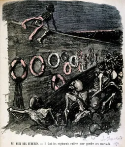 Document relating to martyrs of the Commune shot along the Mur des Federes in Document relating to martyrs of the Commune shot along the Mur des Federes in