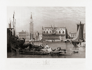 Doge's Palace and St. Mark's Square, Venice, 19th century Doge's Palace and St. Mark's Square, Venice, 19th century