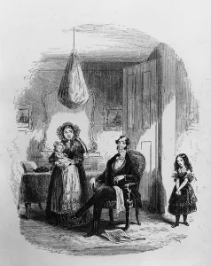 The Dombey Family, illustration from Dombey and Son by Charles Dickens The Dombey Family, illustration from Dombey and Son by Charles Dickens